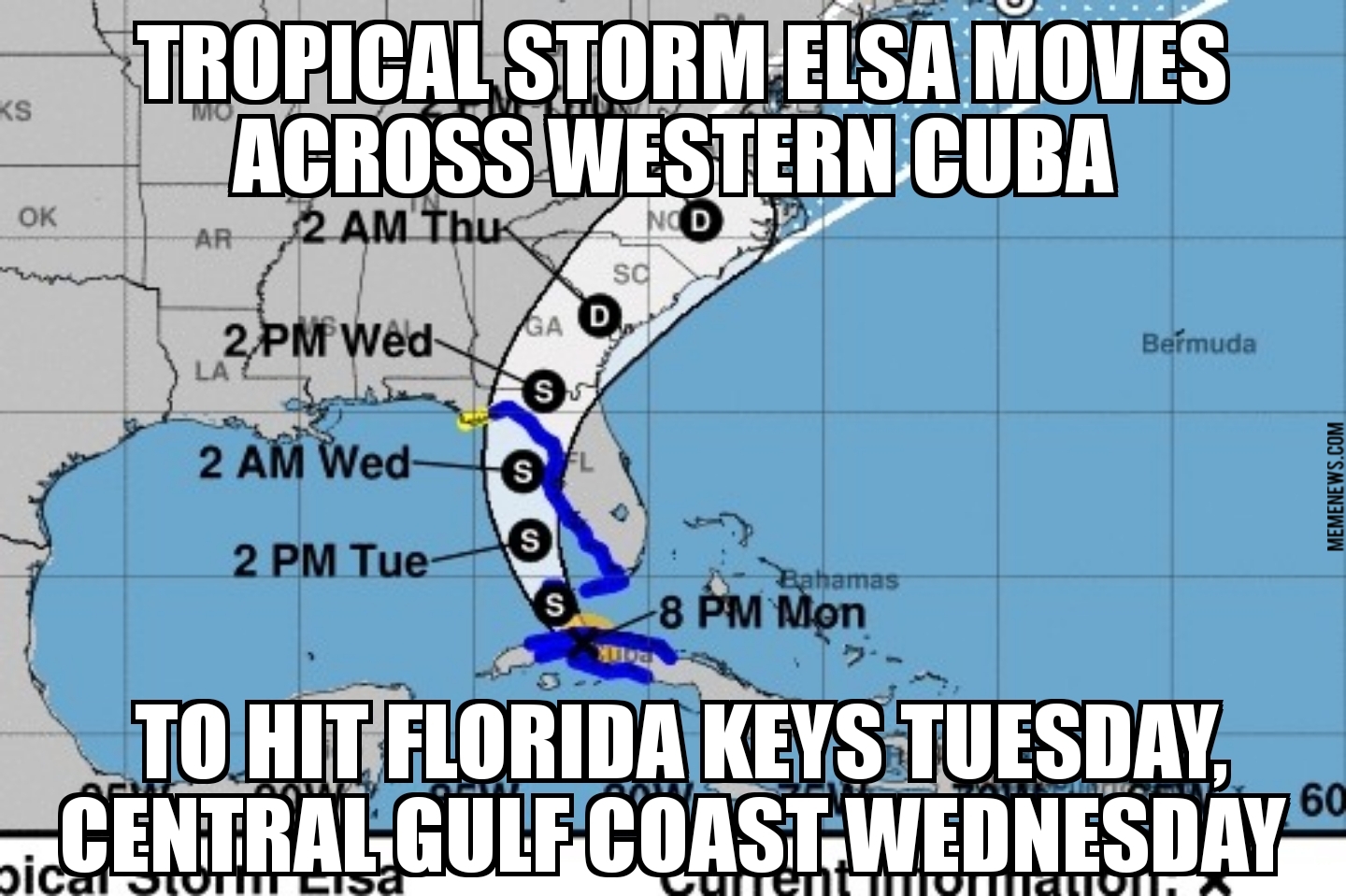 Tropical Storm Elsa hits Cuba
