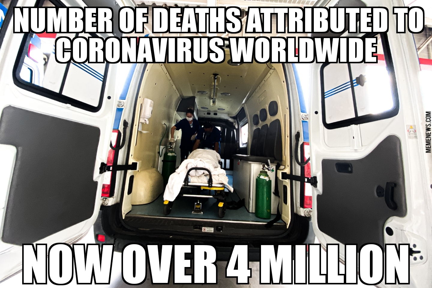 Global coronavirus deaths top 4 million