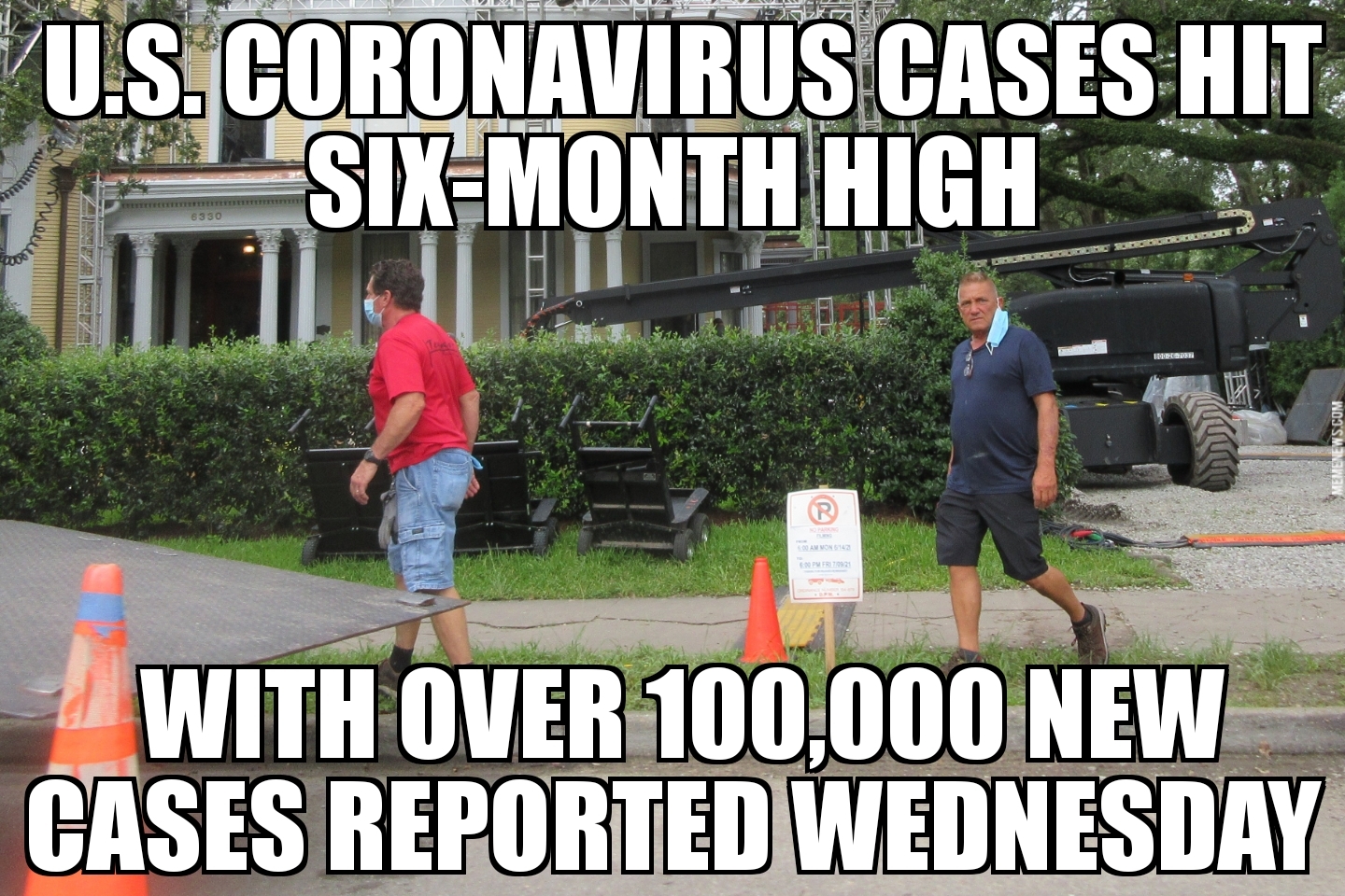 U.S. coronavirus cases at six-month high