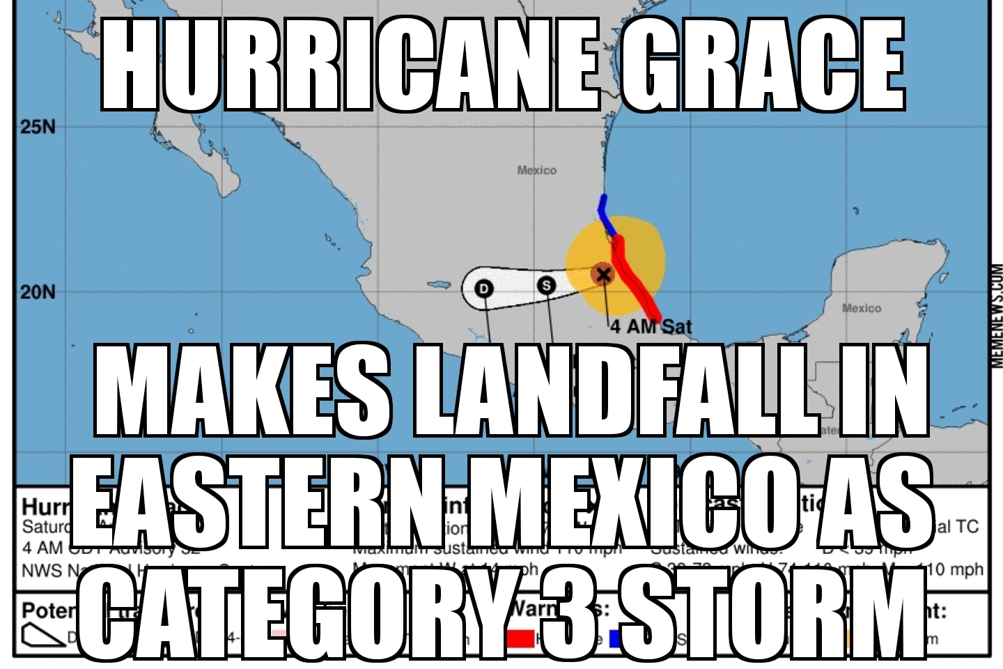 Hurricane Grace makes landfall