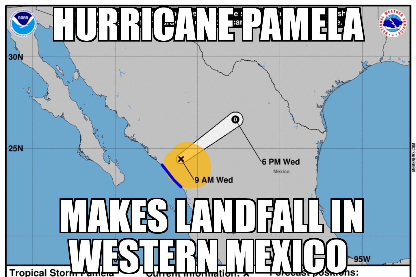 Hurricane Pamela makes landfall