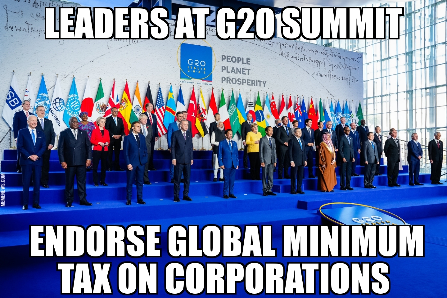 G20 leaders endorse global minimum tax