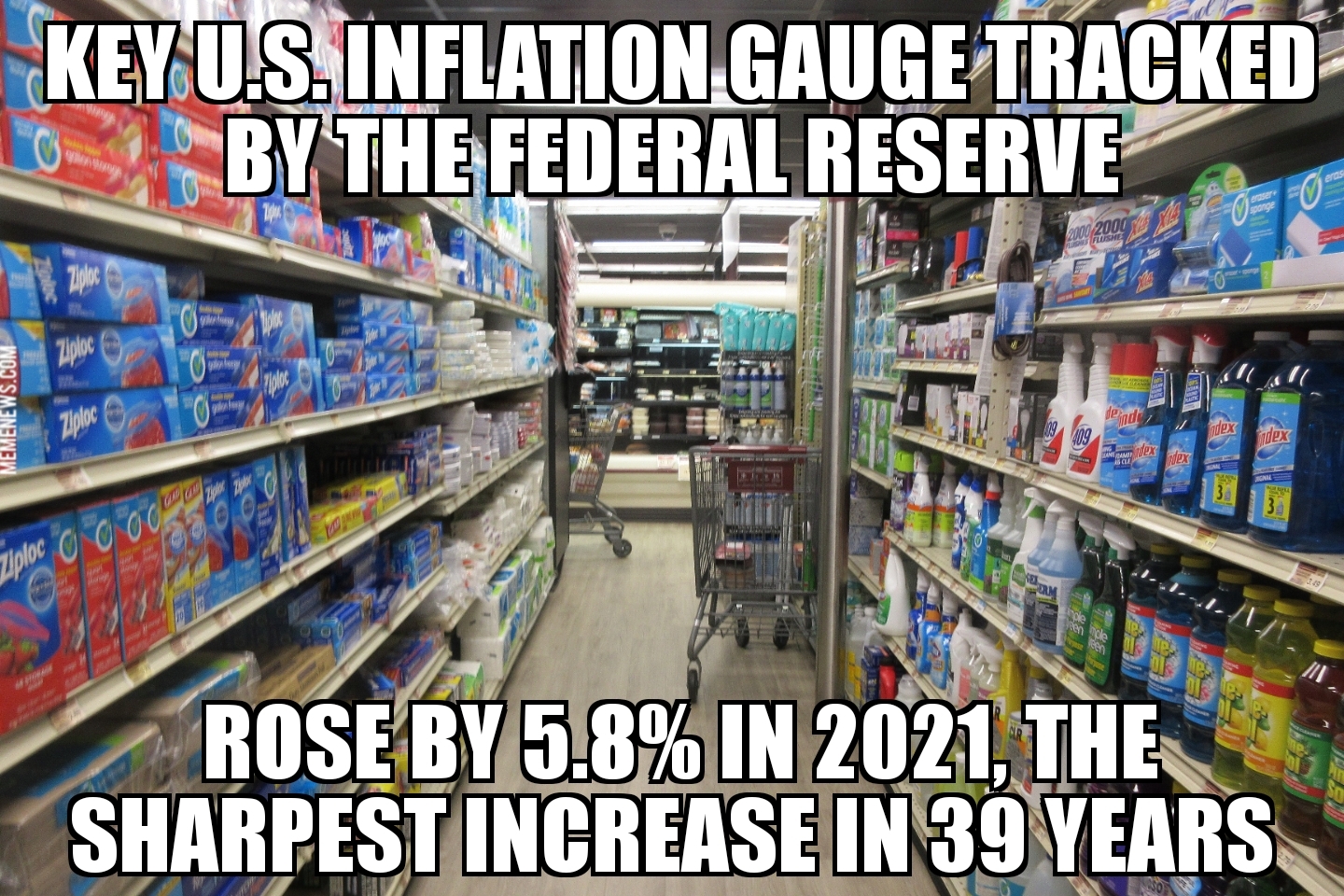 U.S. inflation up in 2021