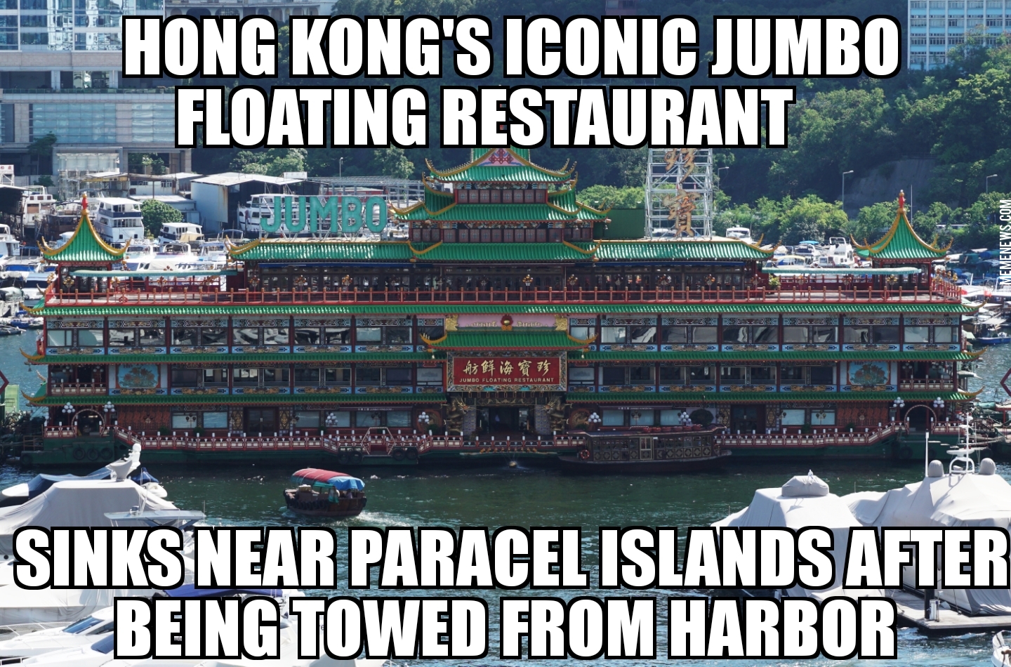 Jumbo floating restaurant sinks