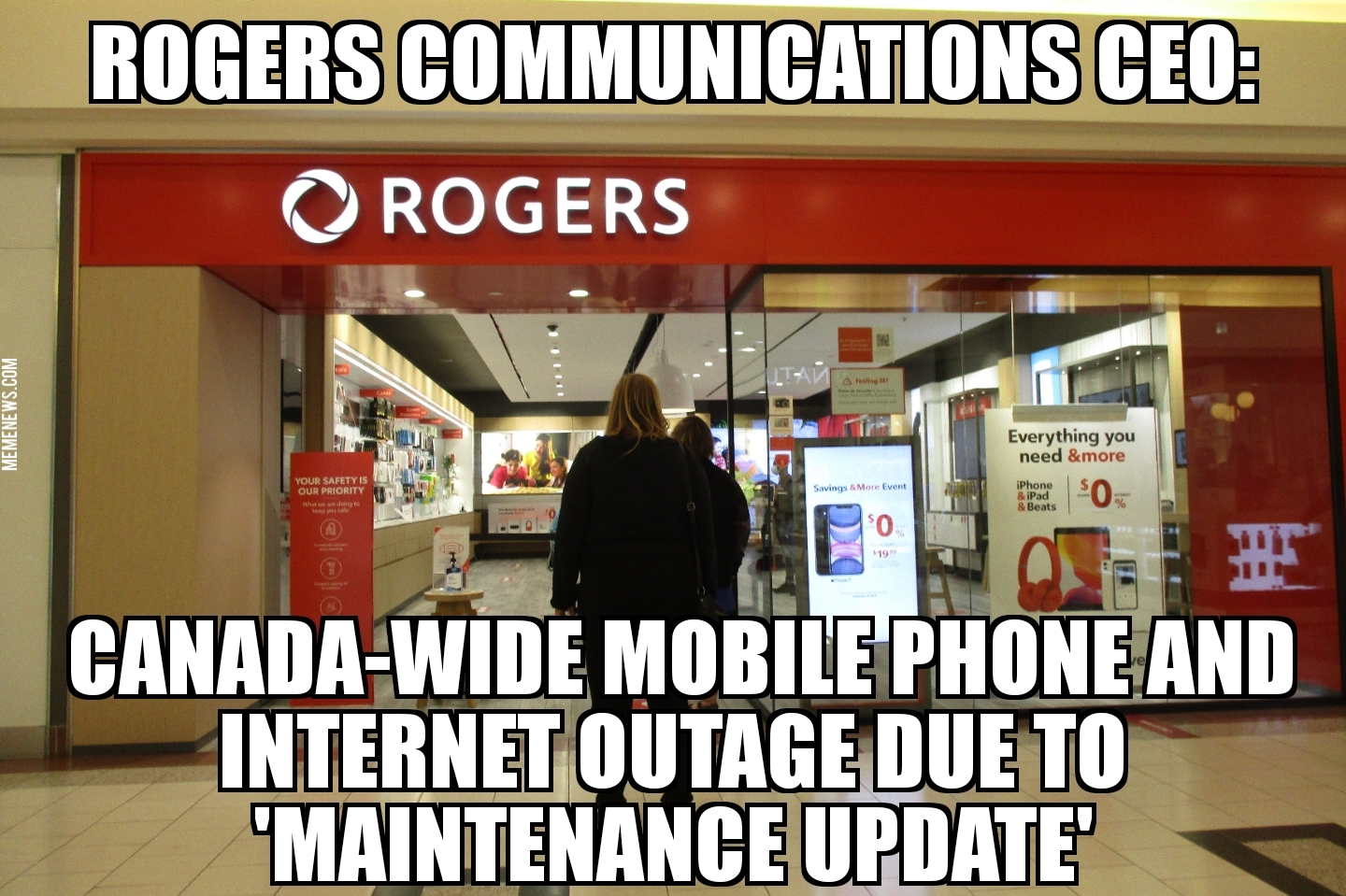 Canada mobile and internet outage