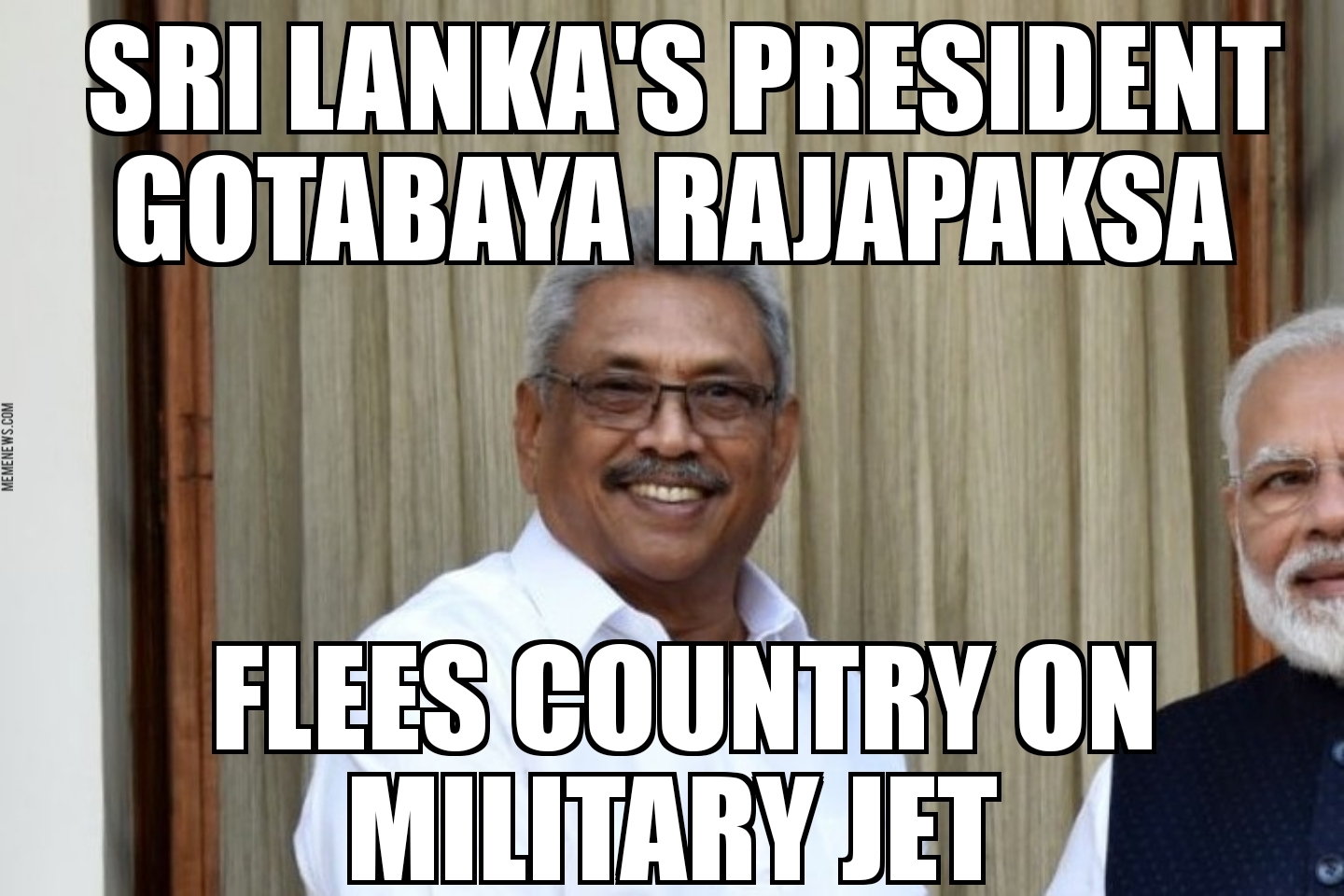 Sri Lanka president flees