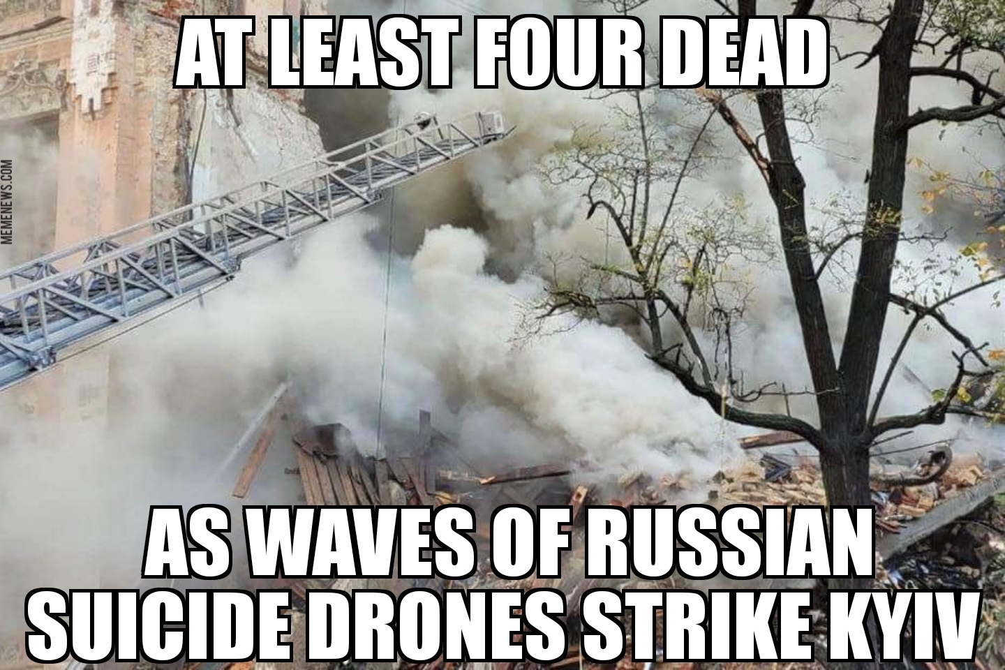 Russian drones hit Kyiv
