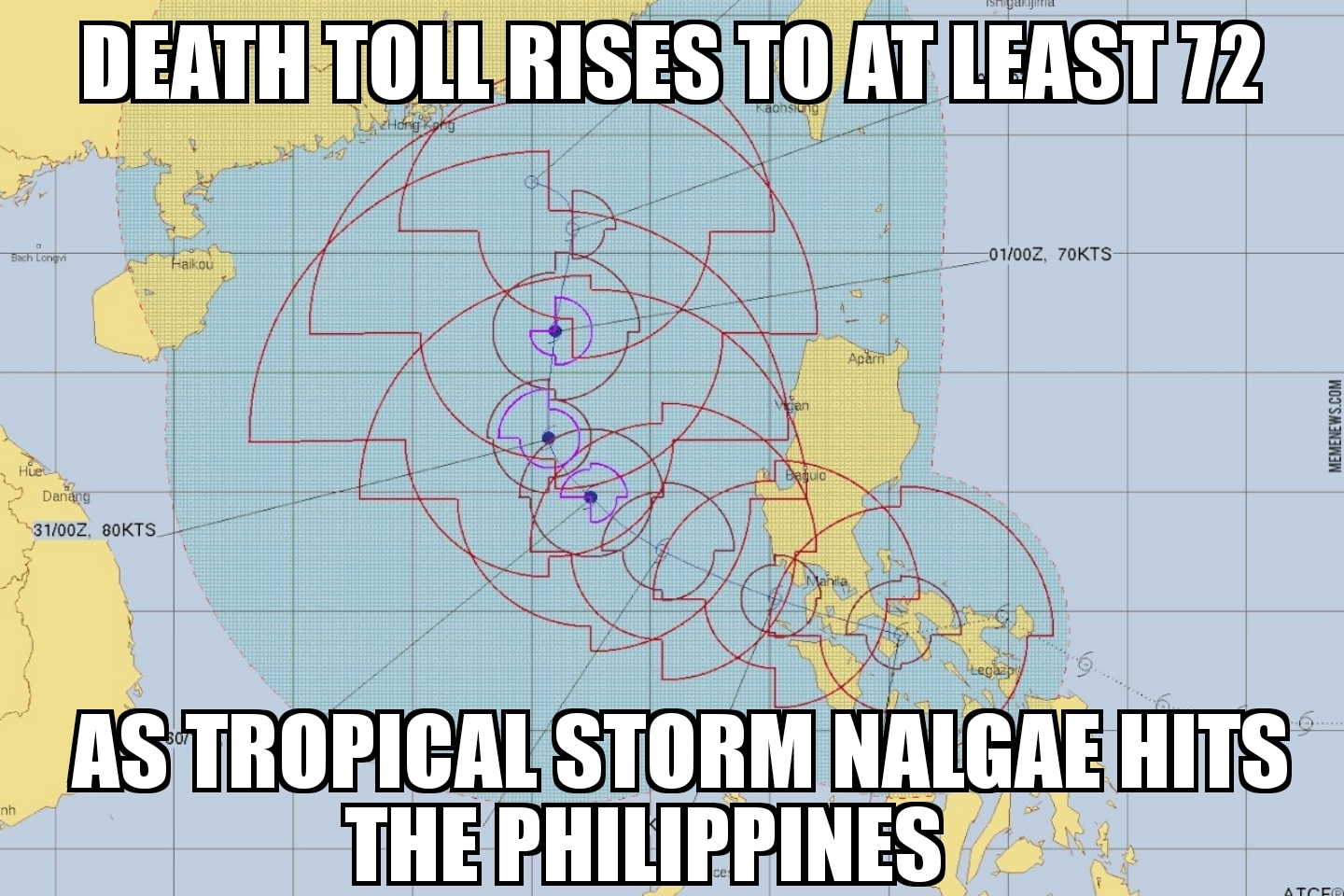 Tropical Storm Nalgae hits Philippines