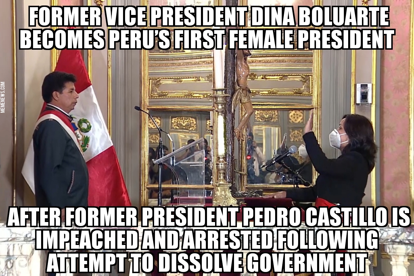 Peru President Castillo impeached, arrested