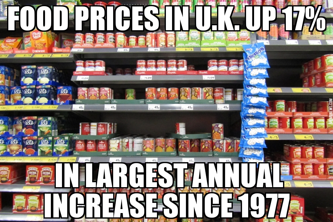 U.K. food prices up
