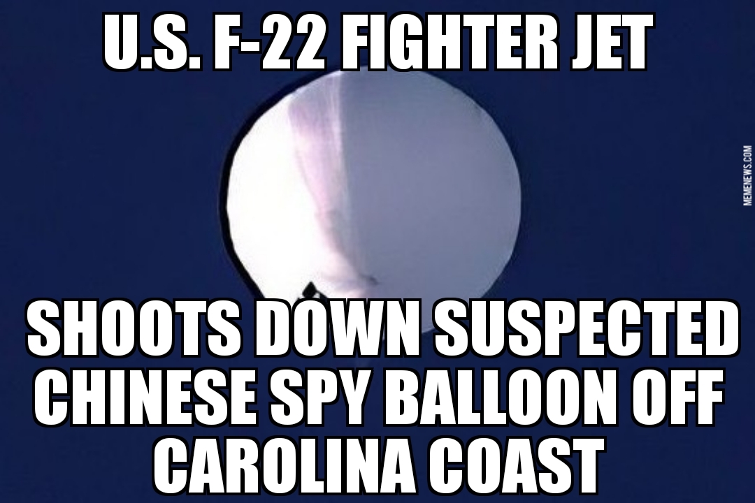 U.S. shoots down Chinese spy balloon