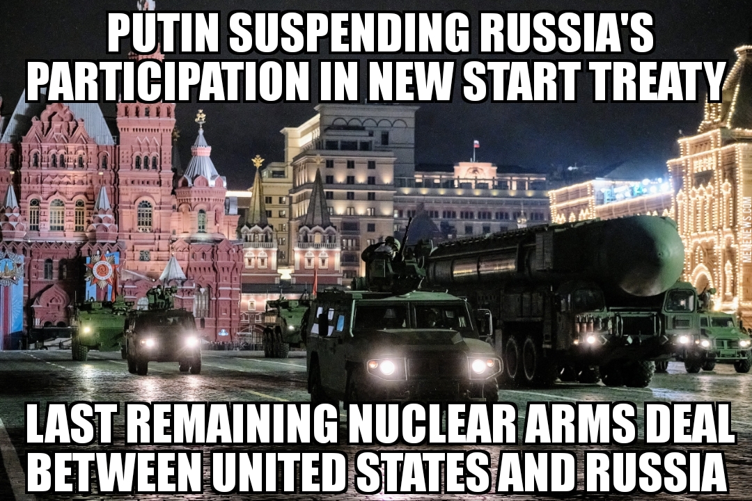 Russia suspends U.S. nuclear arms treaty
