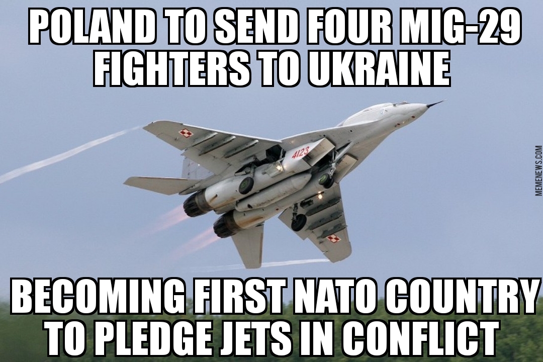 Poland to send fighter jets to Ukraine