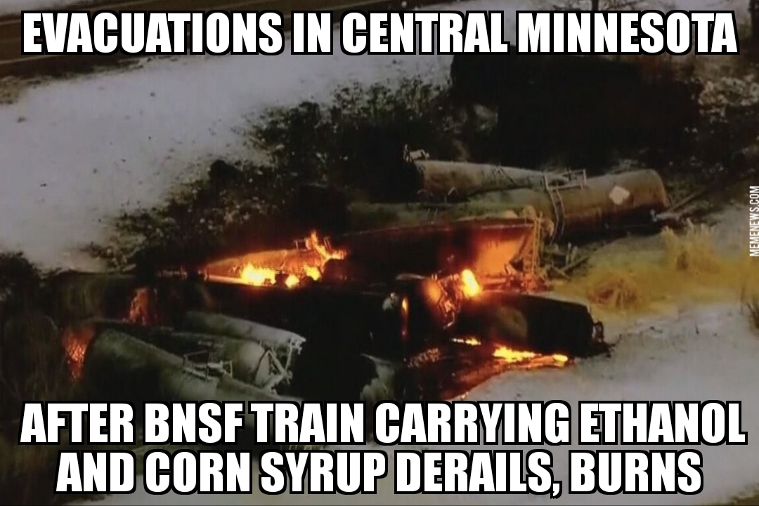 BNSF train derails in Minnesota