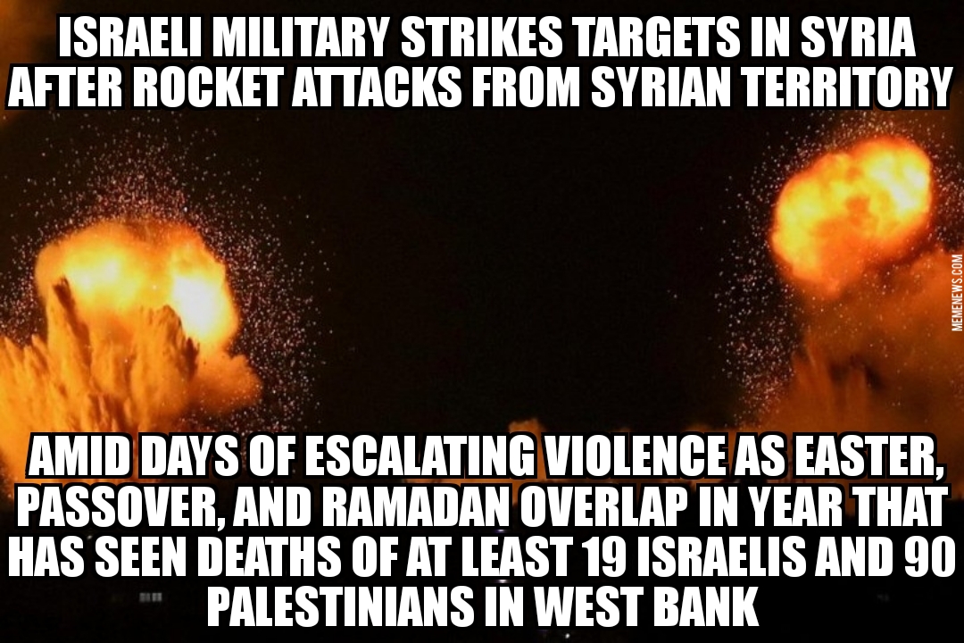 Israel strikes Syria amid rockets, West Bank violence