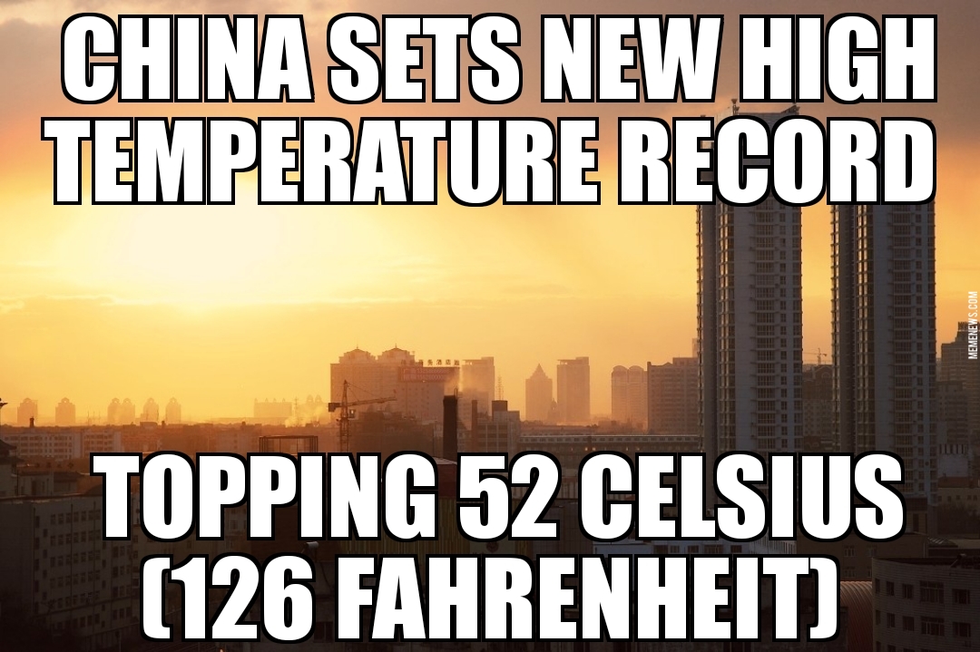 China sets new heat record