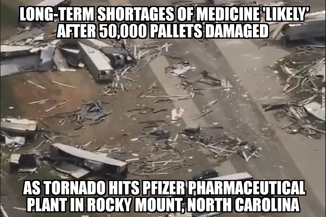 Tornado hits North Carolina Pfizer plant