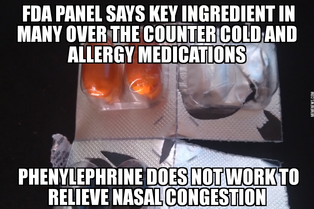 FDA says phenylephrine doesn’t work