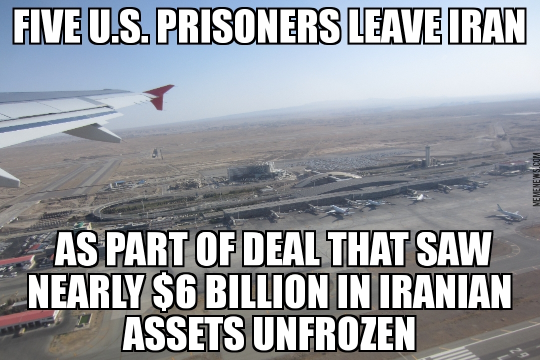 U.S. prisoners leave Iran