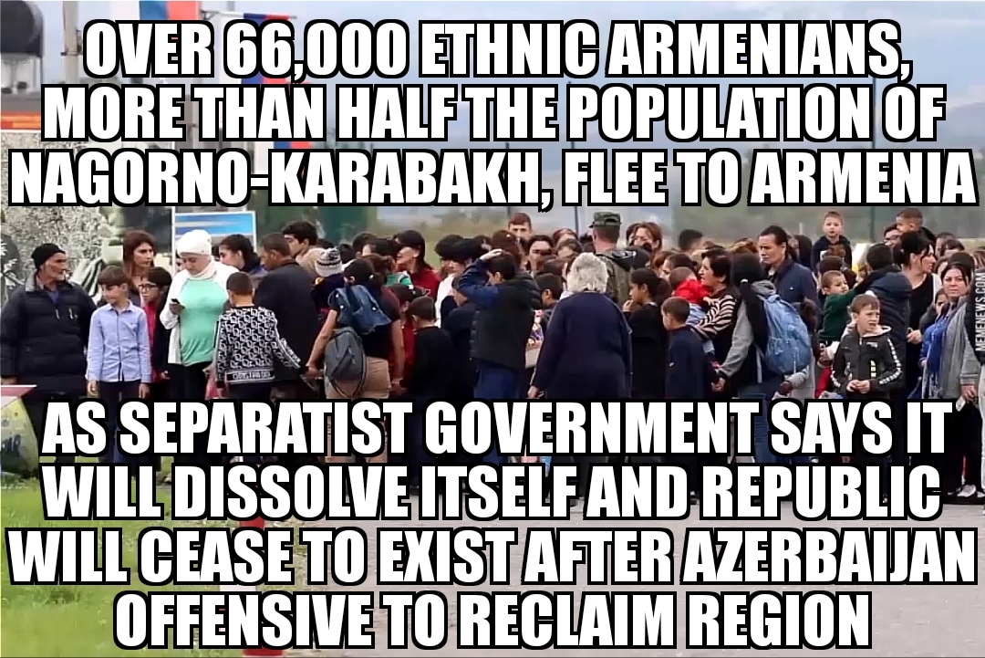 Armenians flee as Nagorno-Karabakh government to dissolve