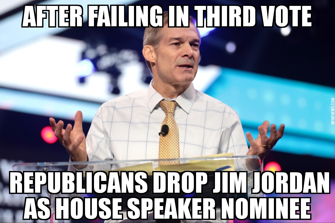 Jim Jordan fails in third House Speaker vote
