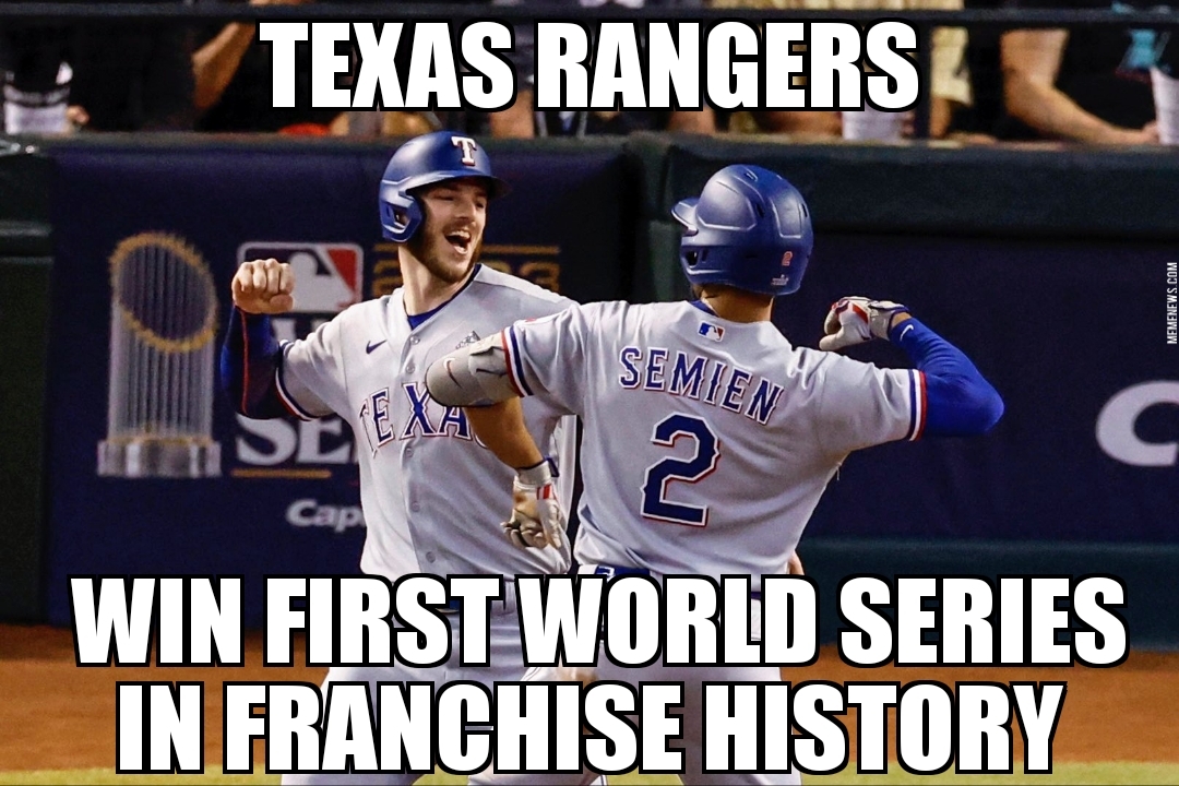Texas Rangers win World Series
