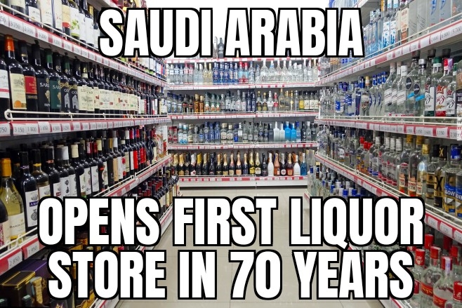 Saudi Arabia opens liquor store
