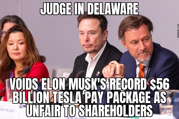 Judge rules Musk pay unfair