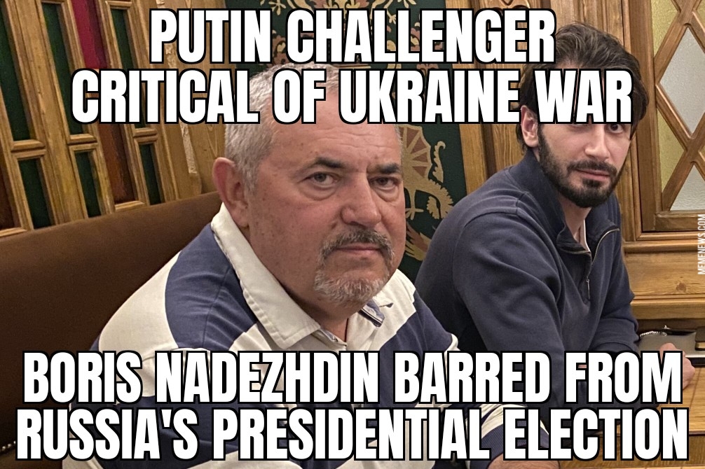 Boris Nadezhdin barred from Russia election