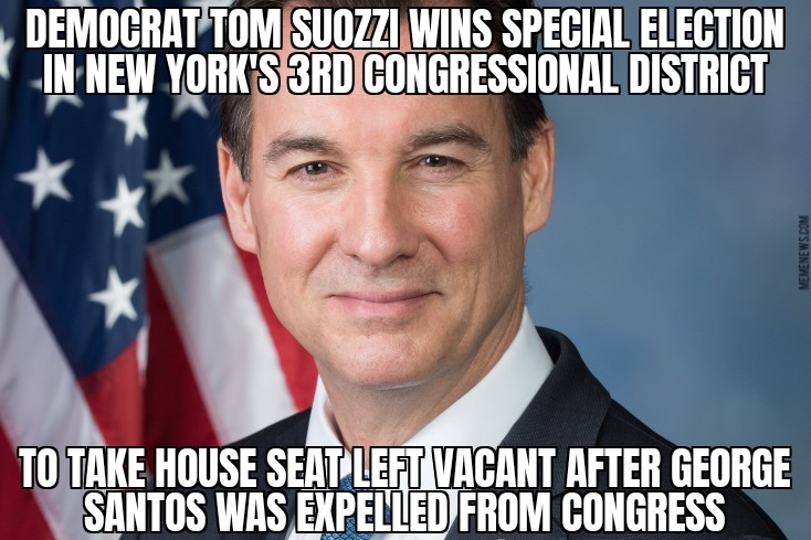 Tom Suozzi wins George Santos seat