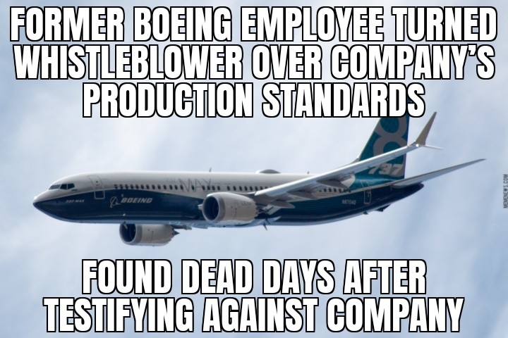 Boeing whistleblower found dead