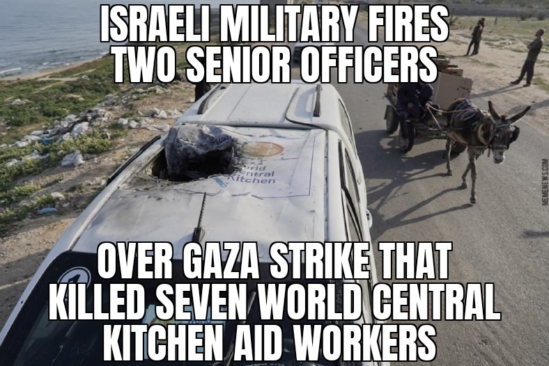 Israel fires officers over WCK strike