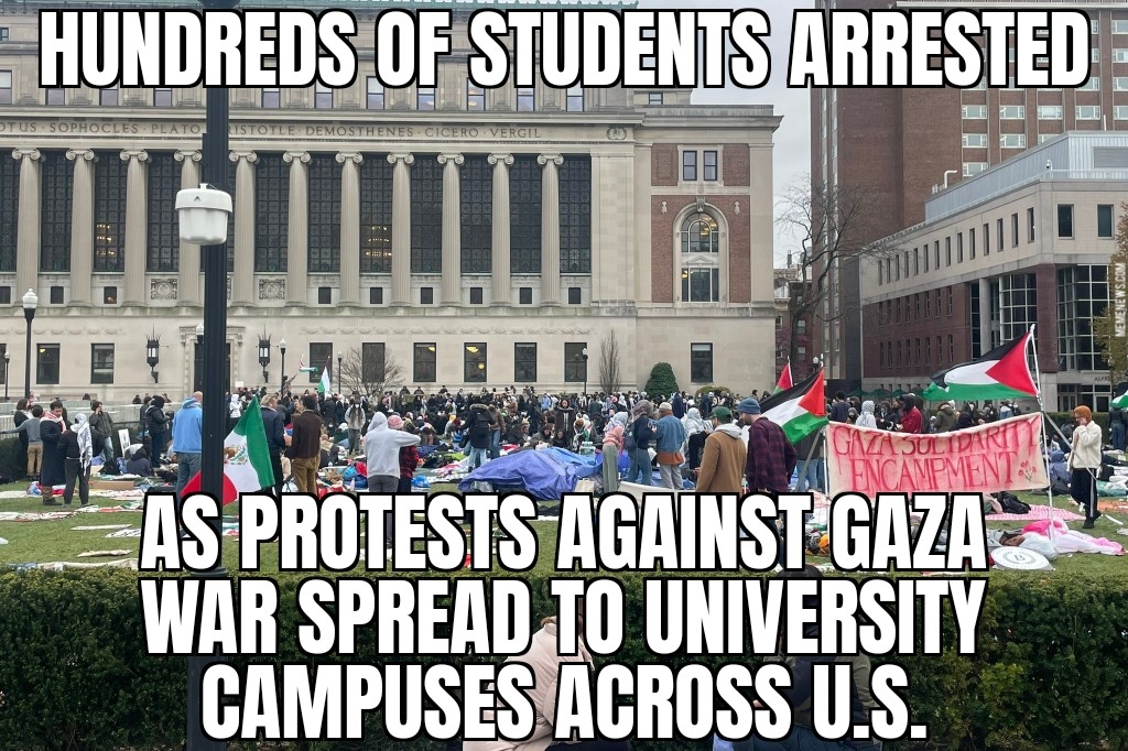 Student Gaza war protests