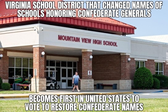 Virginia schools restore Confederate names