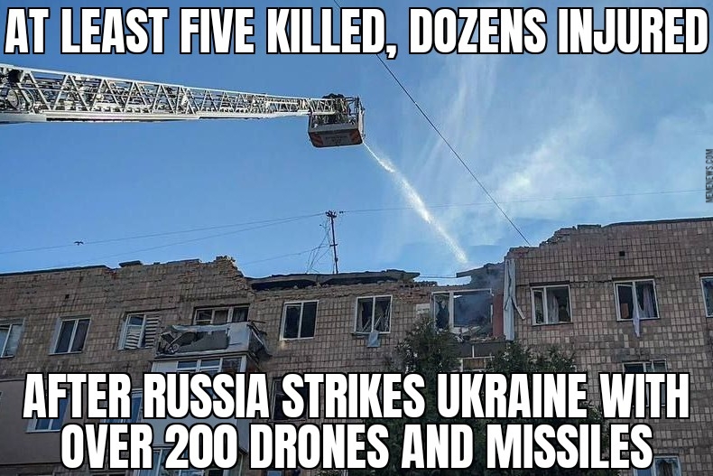 Russia strikes Ukraine with 200 drones, missiles
