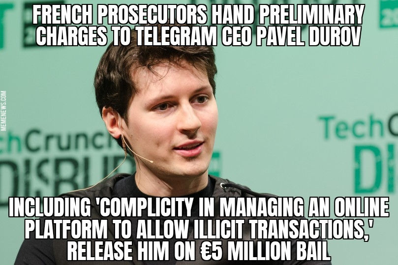 France prosecutors charge Telegram CEO Pavel Durov