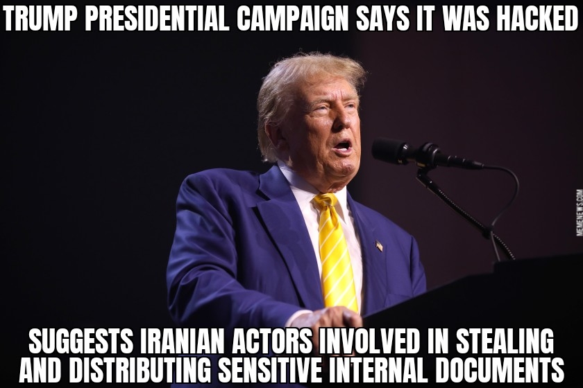 Trump campaign hacked, blames Iran