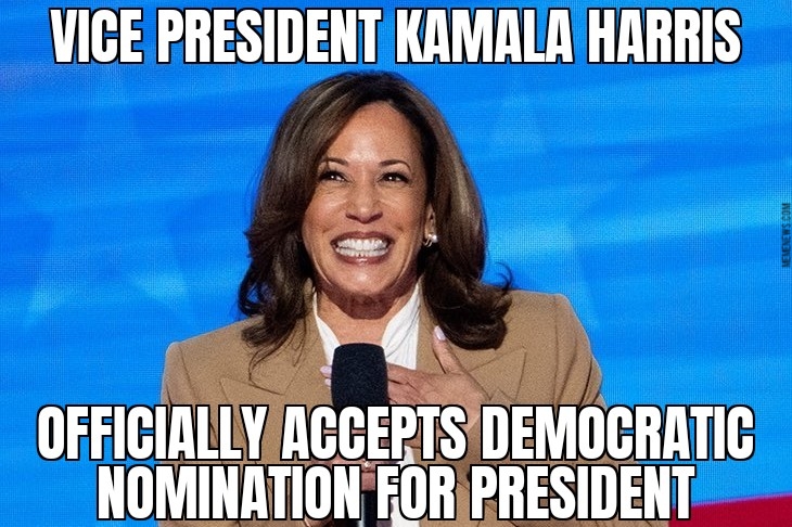 Kamala Harris accepts Democratic nomination