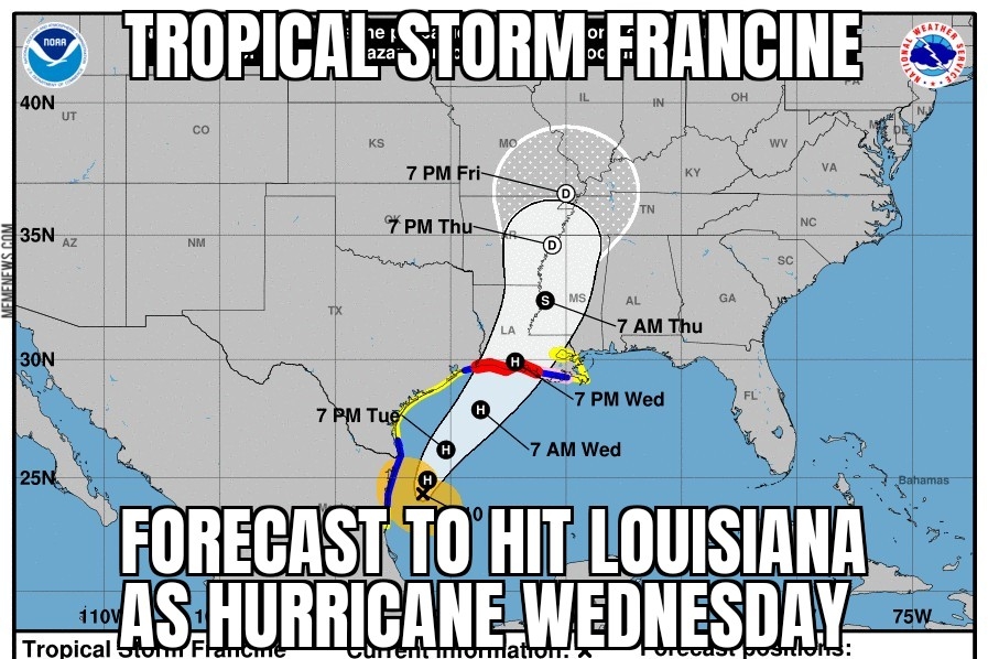 Tropical Storm Francine to hit Louisiana