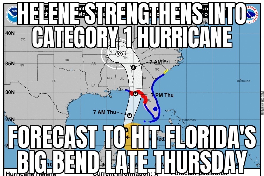 Hurricane Helene to hit Florida