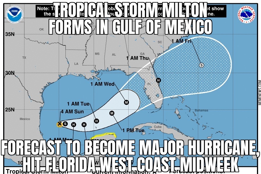 Tropical Storm Milton forms