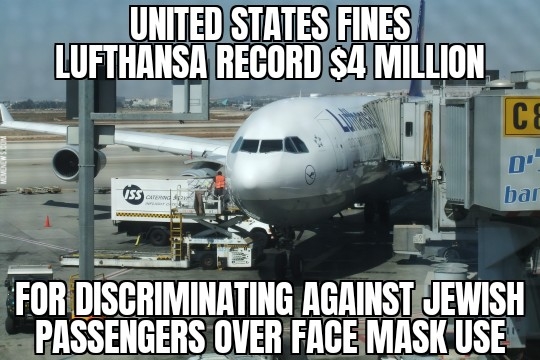 Lufthansa fined over discrimination against Jewish passengers