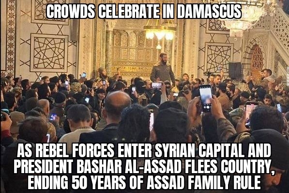 Rebels topple Assad in Syria