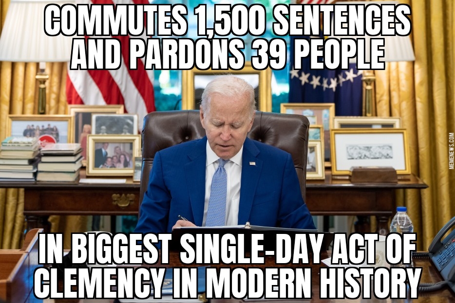 Biden commutes 1,500 sentences