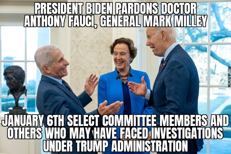Biden pardons Anthony Fauci and Mark Milley