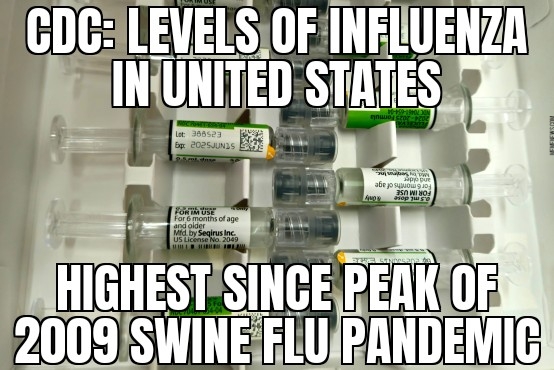 Flu at highest levels since 2009