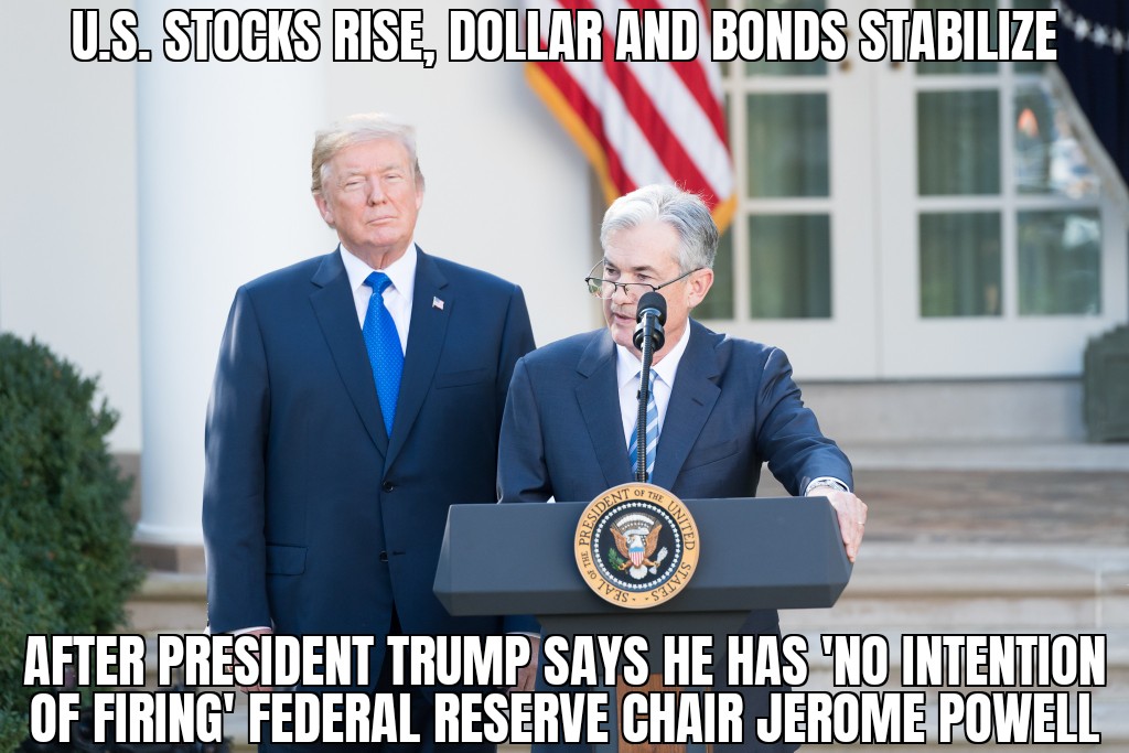 Trump has ‘no intention of firing’ Jerome Powell