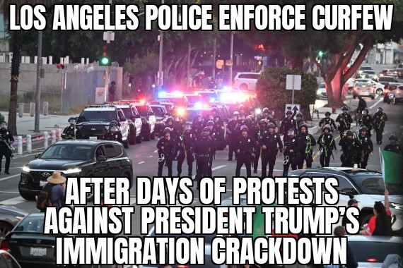 Los Angeles protest curfew