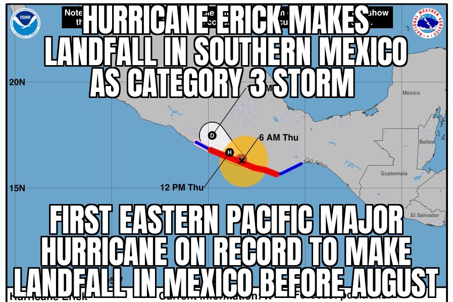 Hurricane Erick makes landfall