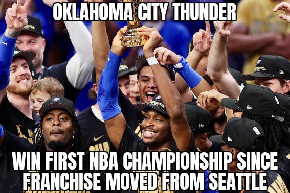 Oklahoma City Thunder win NBA Championship